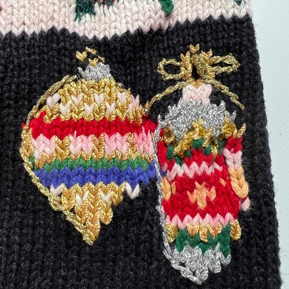 Vintage Ugly Christmas Sweater TIARA Cardigan Sweater Womens Large 90’s - Picture 3 of 16